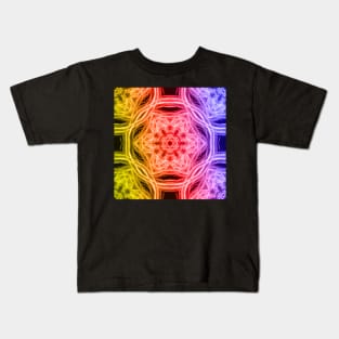 Vibrant rainbow kaleidoscopes Kids T-Shirt